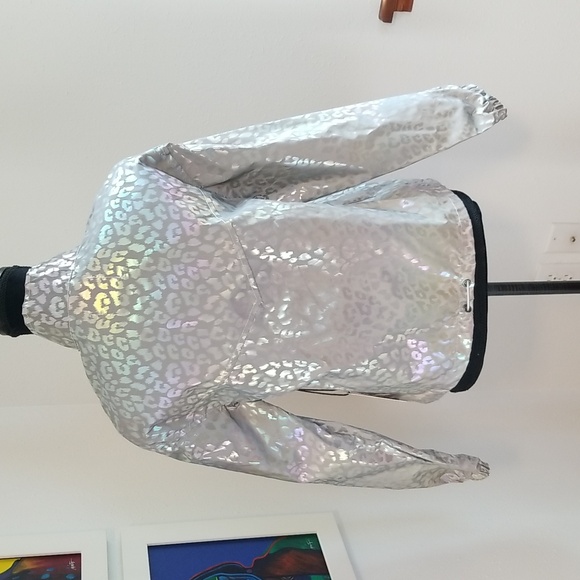 ANGEL KISS Iridescent Ocelot Print Rain Jacket Small NWT - Picture 6 of 8